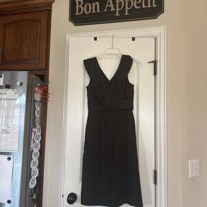 White House Black Market Black Satin cocktail Dress, size 2